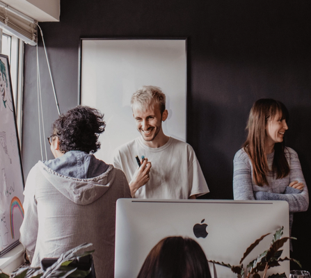 The Nosy team whiteboarding