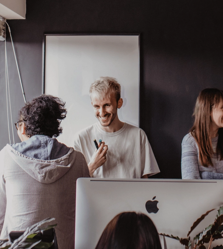 The Nosy team whiteboarding