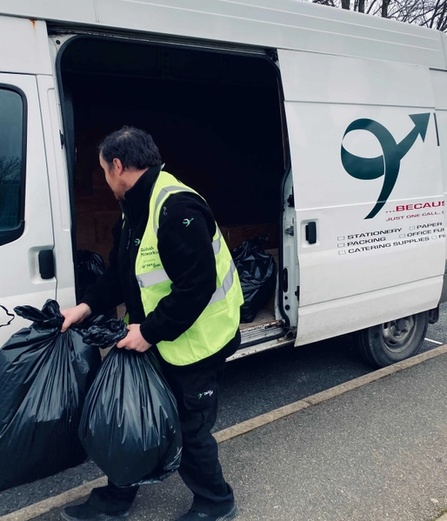 Betapak collecting over 20 black bags of rubbish