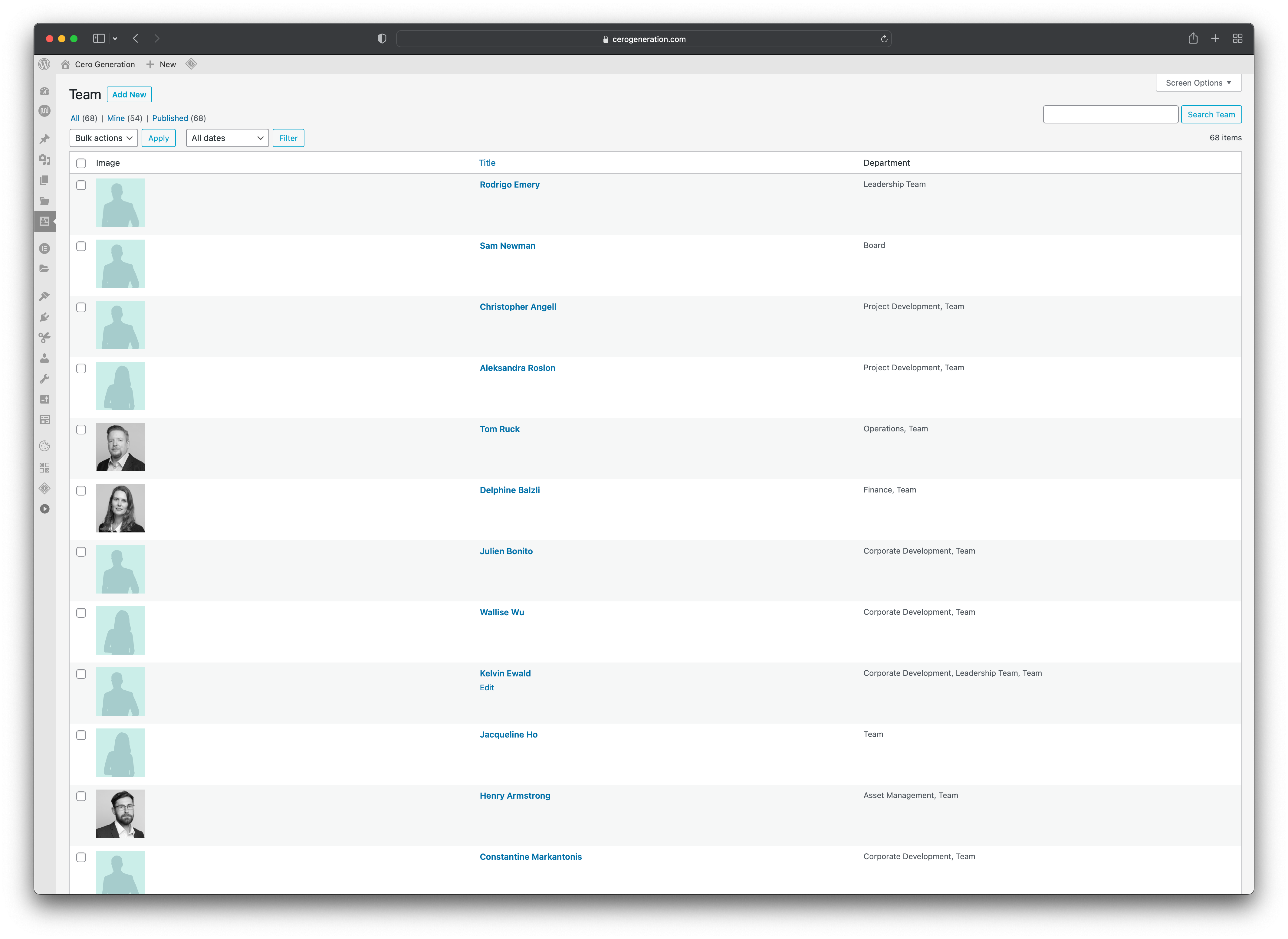 Cero Generation Team Management