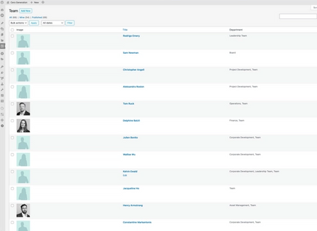 Cero Generation Team Management