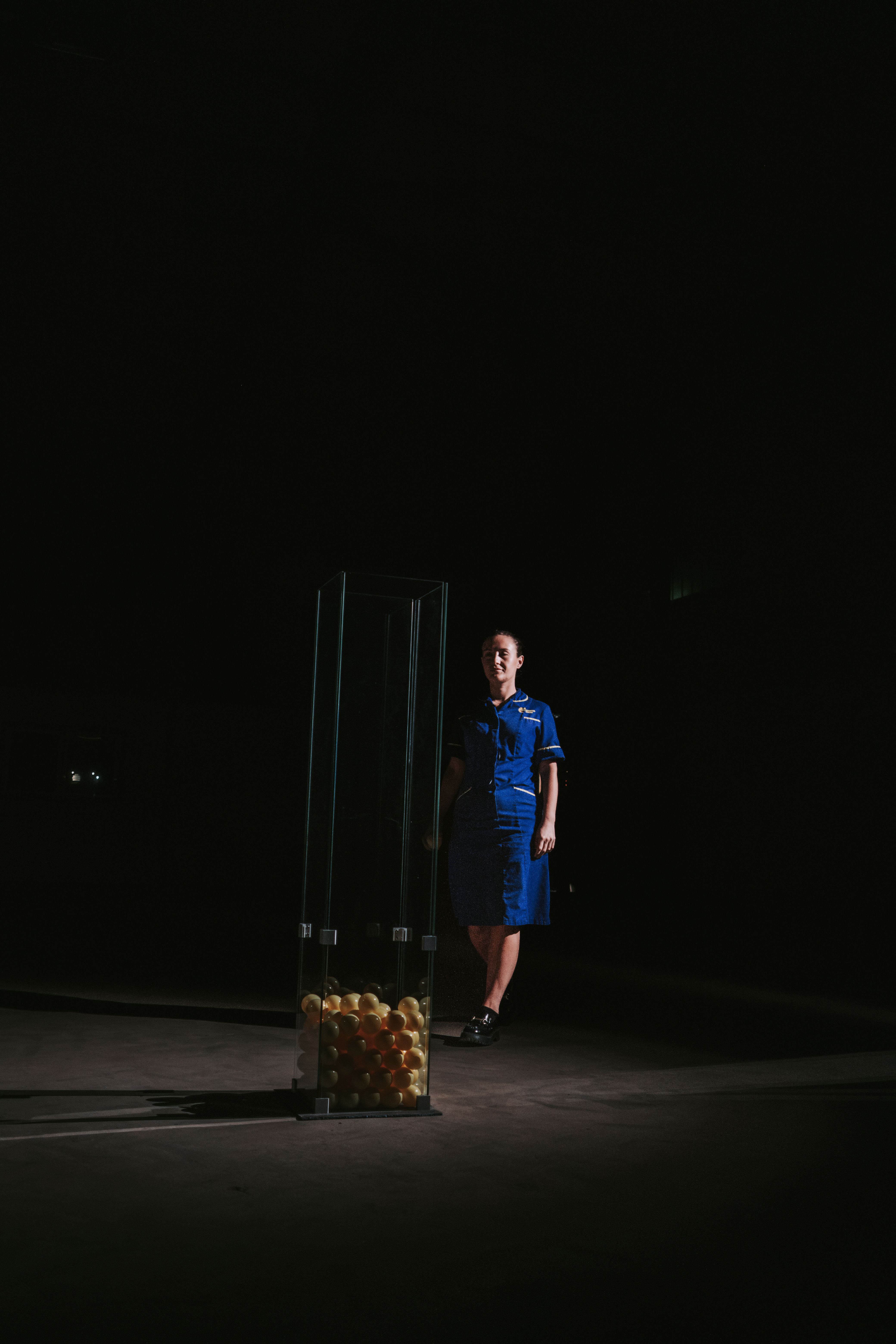 Mountbatten nurse Lauren Wheeldon during filming