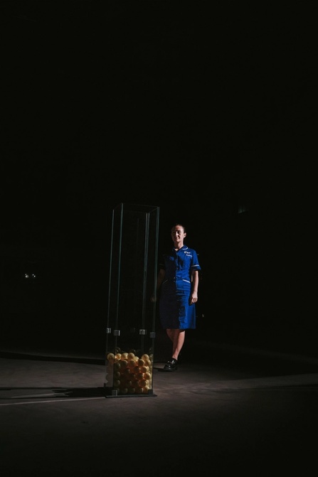 Mountbatten nurse Lauren Wheeldon during filming