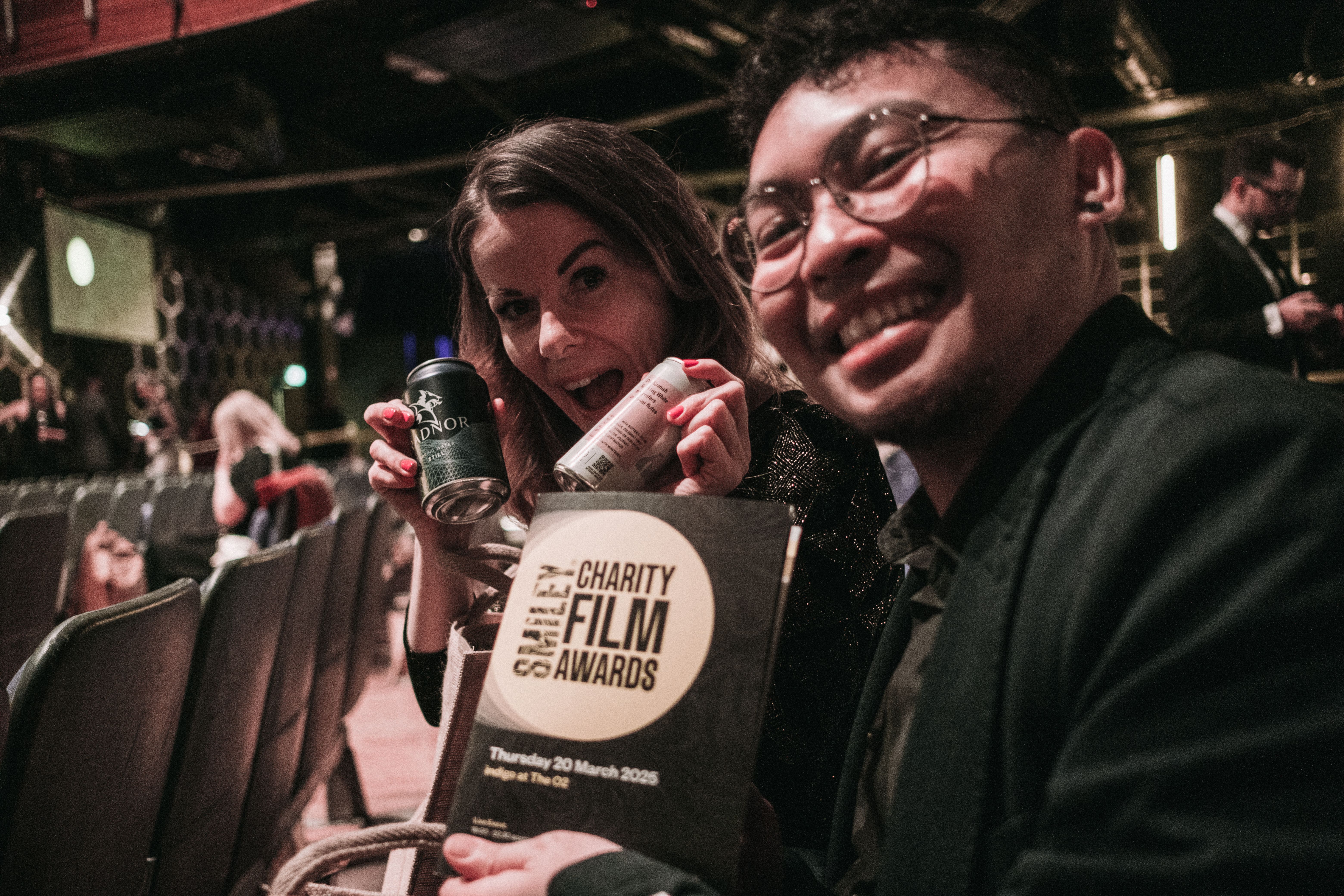 Jax and Laurence at the Smiley Charity Film Awards event
