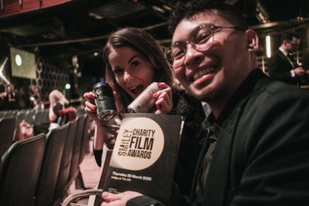 Jax and Laurence at the Smiley Charity Film Awards event