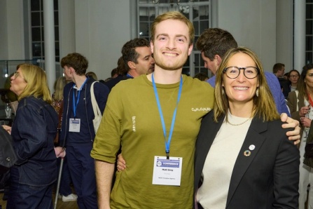 NOSY's Matt Greg with Helena Mansell-Stopher, Products for Change CEO