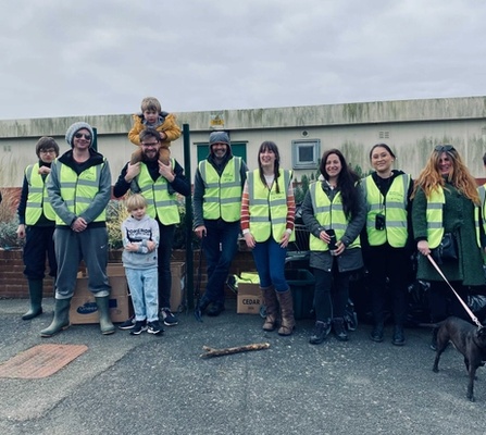 The Nosy Team and attendees taking part in Rubbish Networking