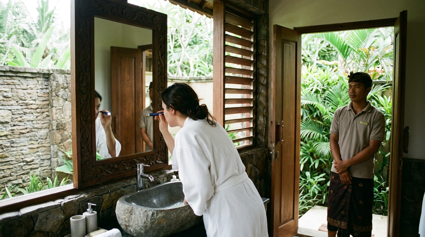 Is it illegal for hotels in Bali to have two-way mirrors?