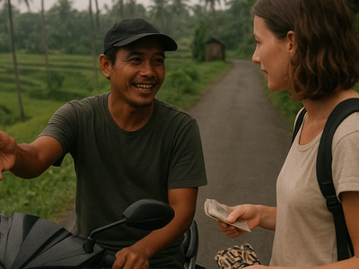 How much is a ride per kilometer in Bali?