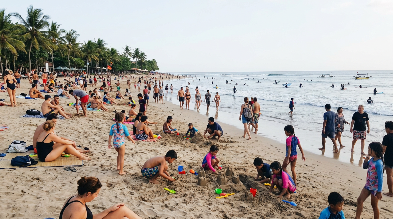 Is Bali busy during school holidays?