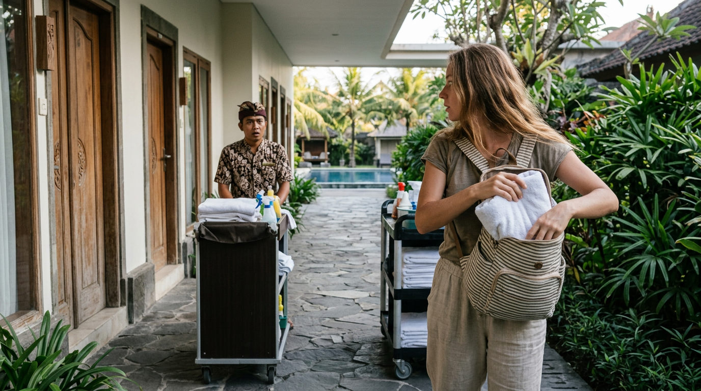 Will Bali hotels notice if you take their towels