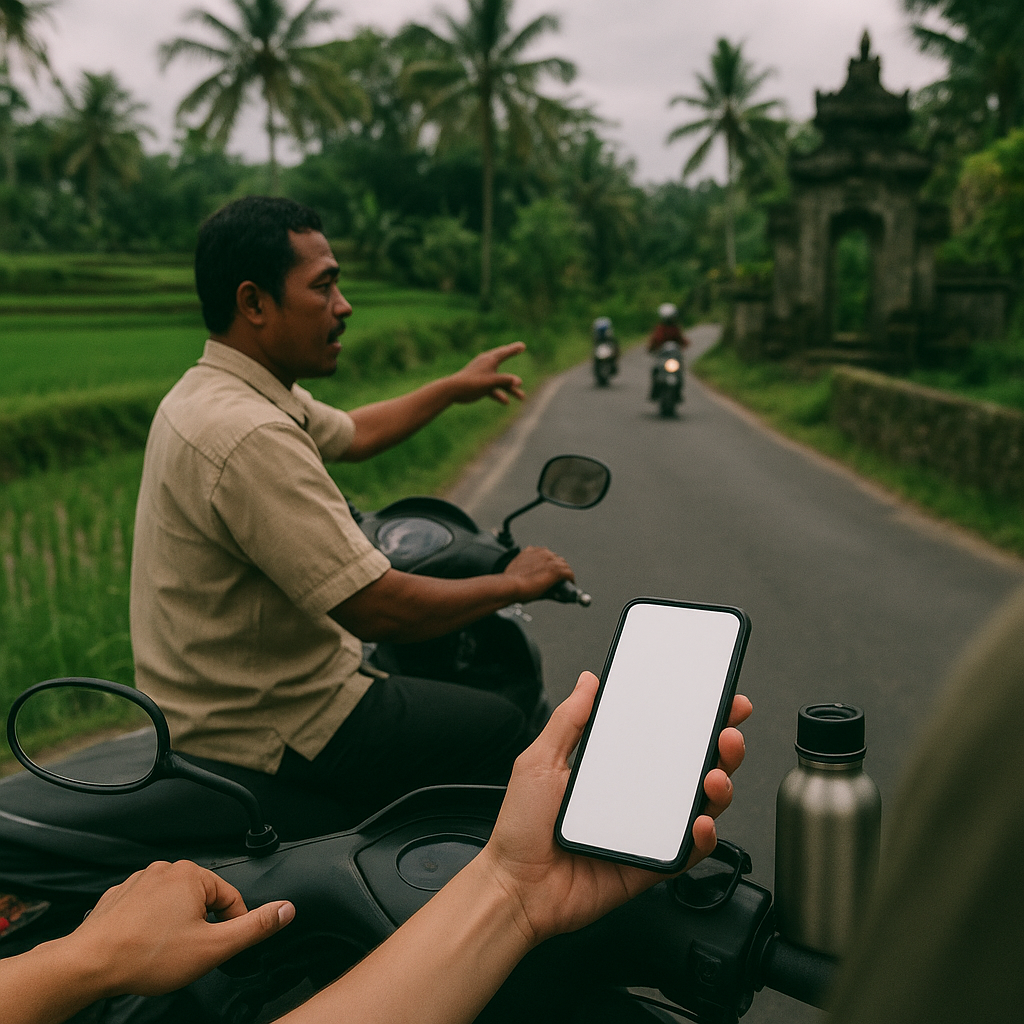 How much would a 1-hour Uber-like ride cost in Bali?