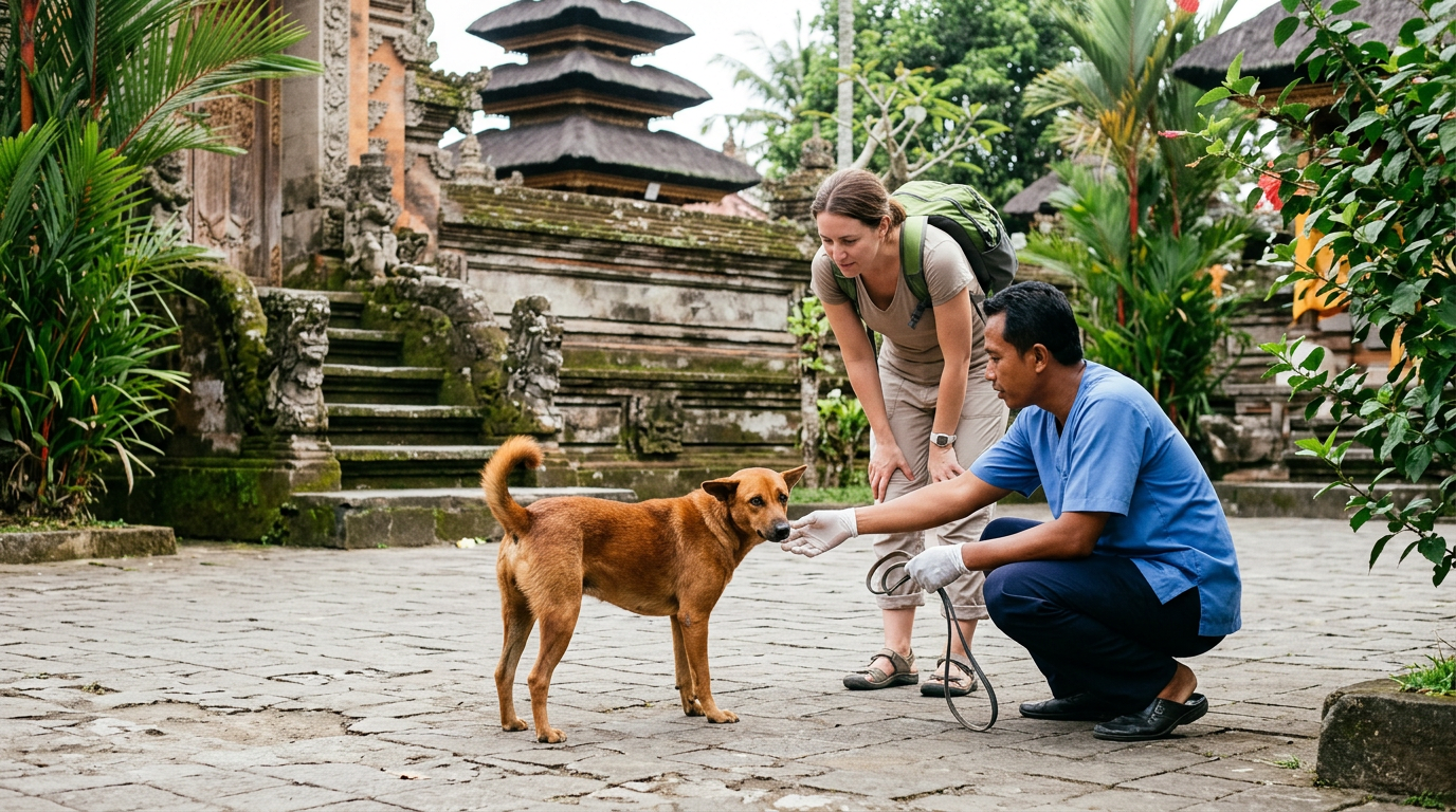 Is Bali a high risk area for rabies?