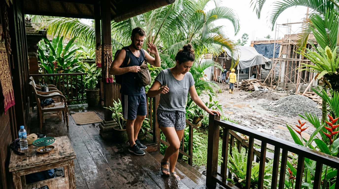 What are the disadvantages of a villa in Bali?