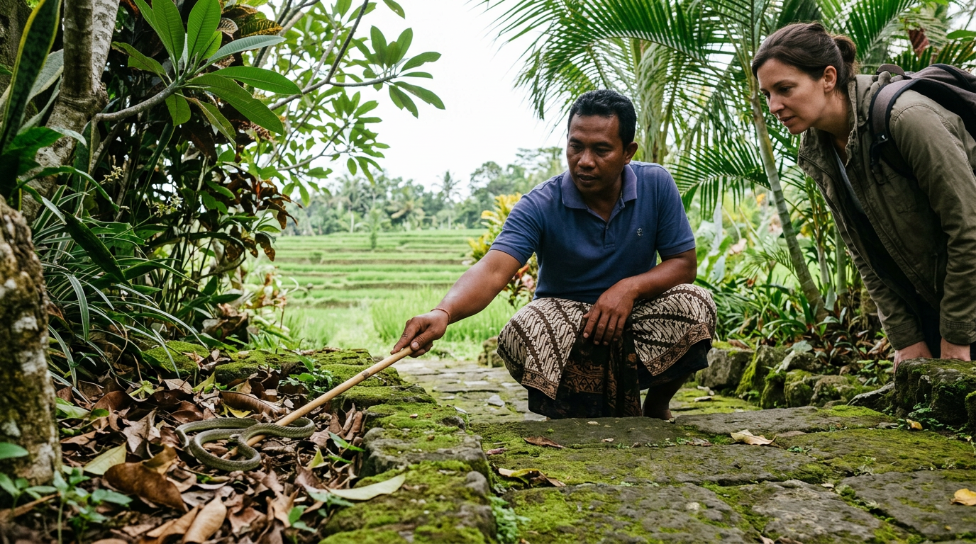 How likely are you to encounter a snake in Bali?