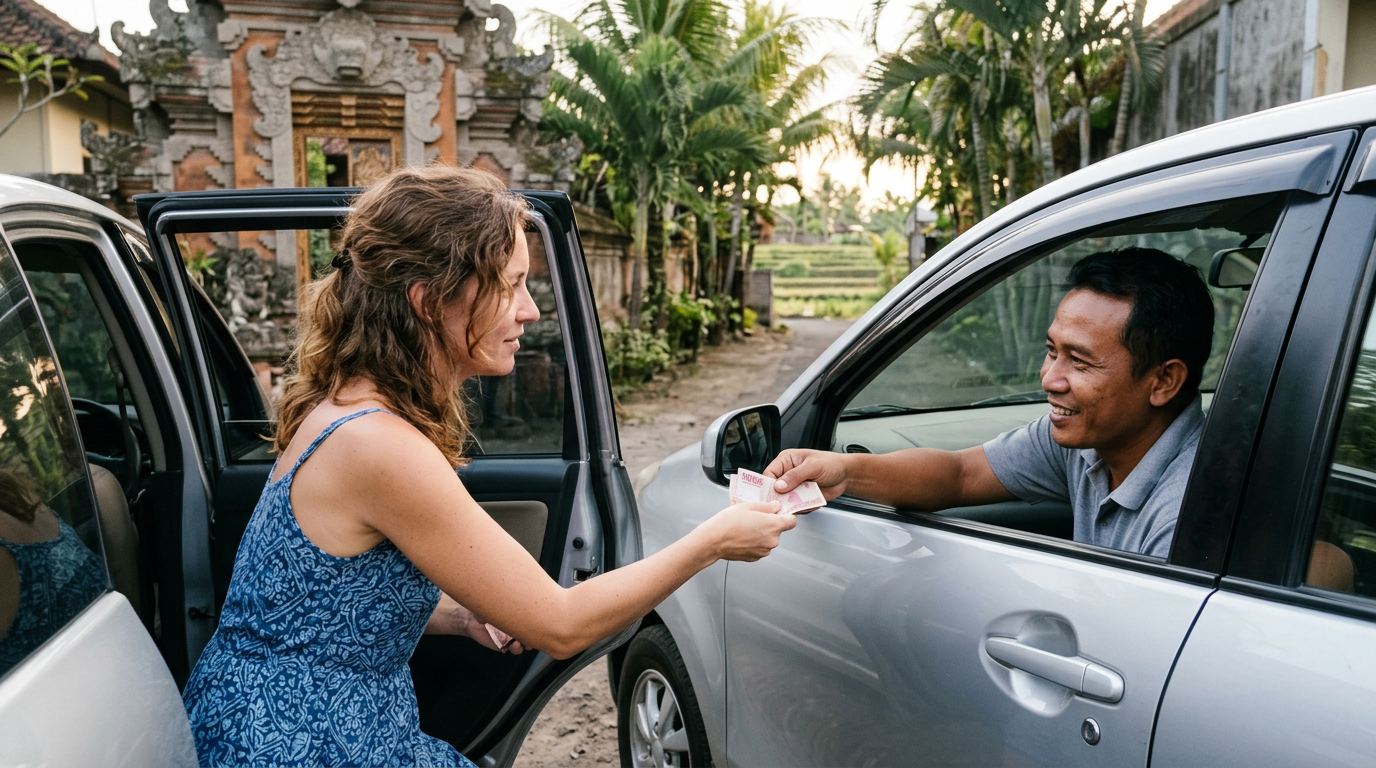 How much would a 1-hour Uber-like ride cost in Bali?