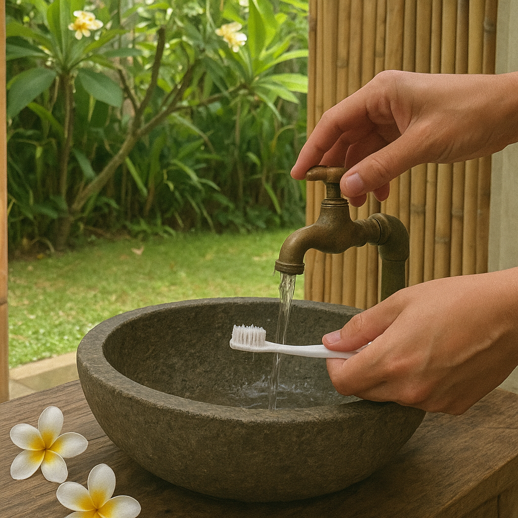Can I brush my teeth with tap water in Bali?