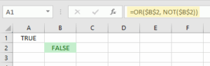 Excel formula bar with the OR formula highlighted.