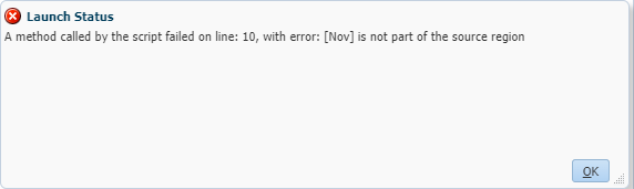 Calculation error: November is not part of the source region.