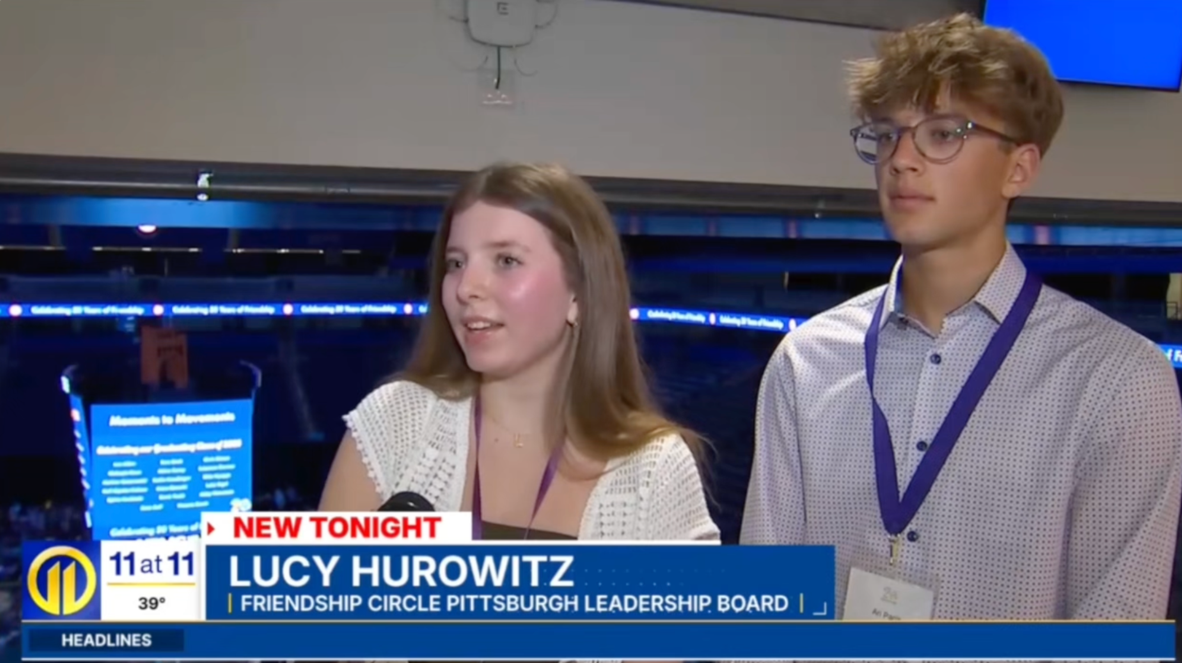 Two FC teens Lucy (left) and Ari (right) interviewed by WPXI
