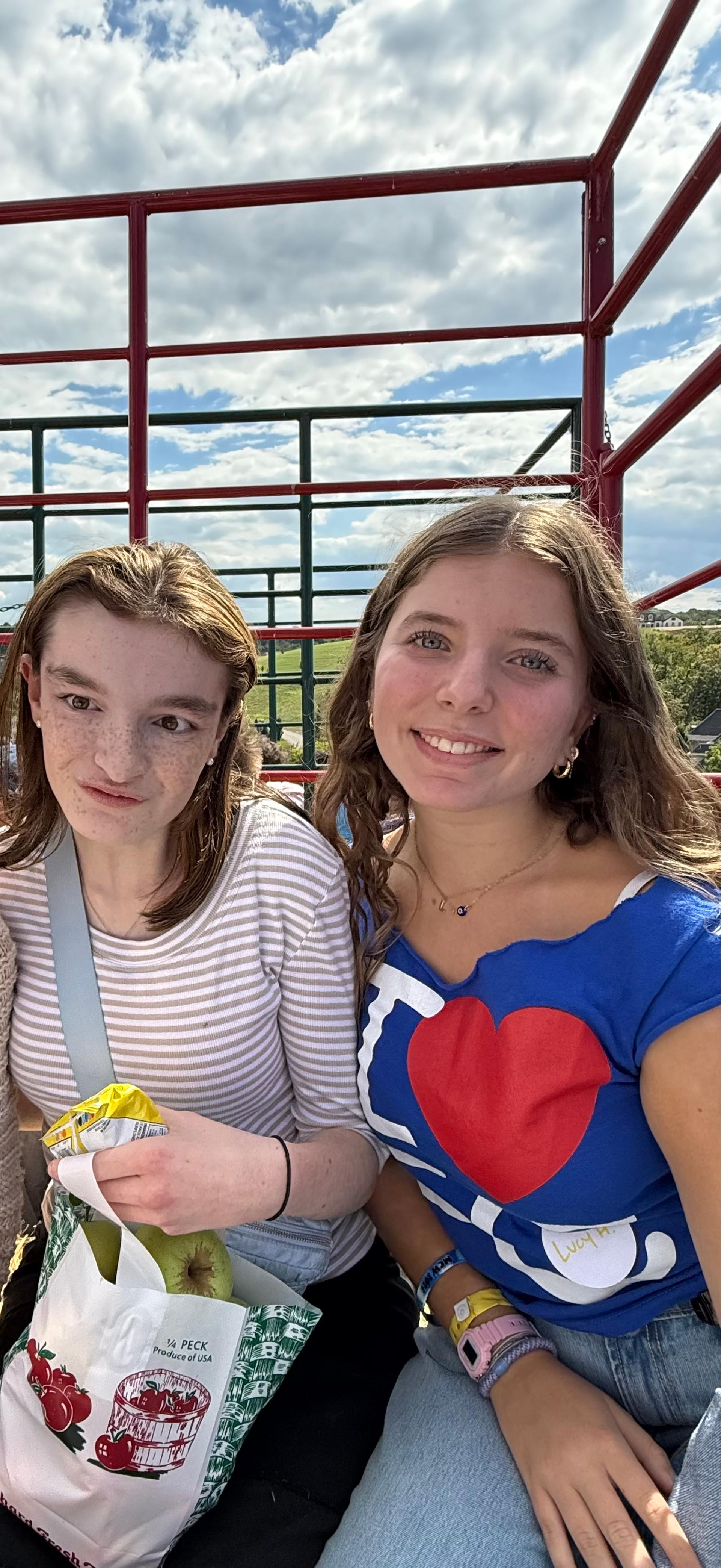 A conversation graphic between Lieba and Lucy