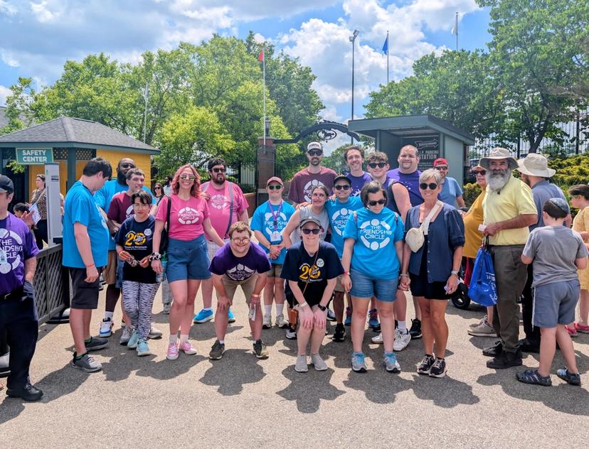 Friendship Circle members near the entrance of Kennywood Park, June 7, 2026