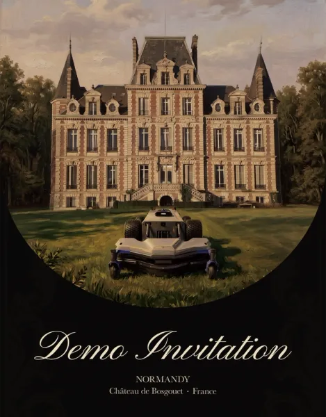 Commercial robotic mower PANDAG G1 having demo in France