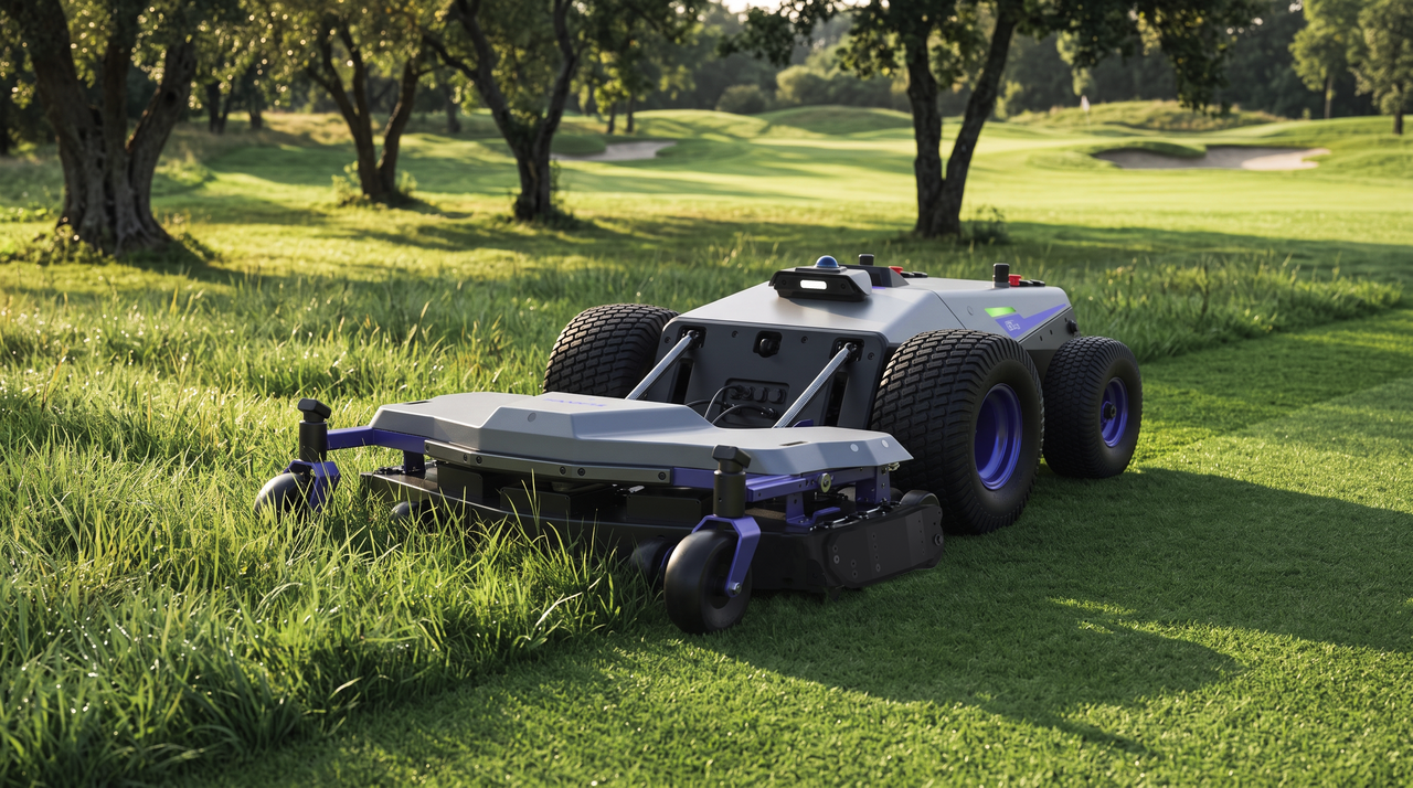 Testing a commercial robotic mower before full operation