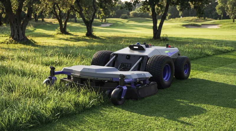 Testing a commercial robotic mower before full operation