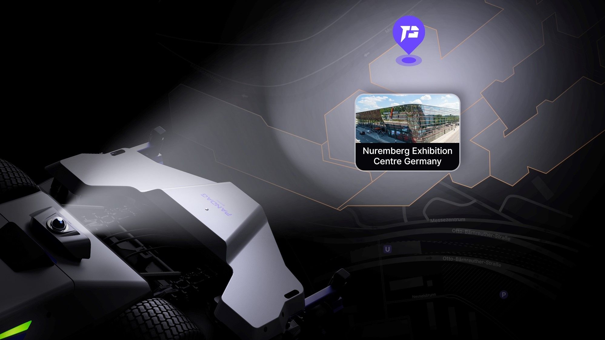 Commercial robotic mower PANDAG G1 at GaLaBau 2026 in Germany