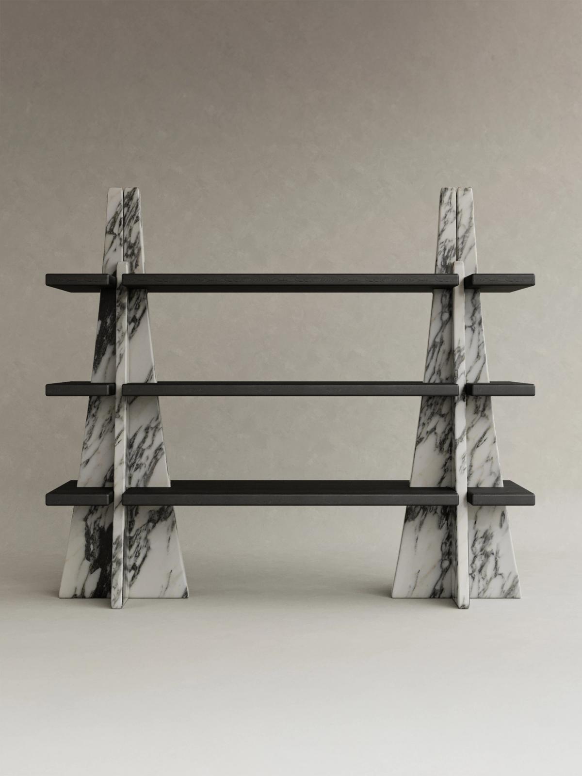 galerie-nainoa-tako-marble-stone-wood-bookshelf