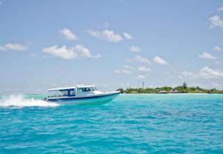 Speedboat in the Maldives