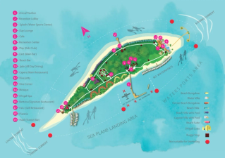 Dhigali Maldives Resort Map