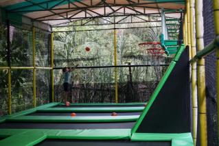 Trampoline park at Anantara Kihavah Villas