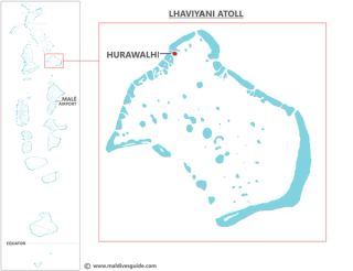 Map of Hurawalhi Island Resort and Lhaviyani Atoll