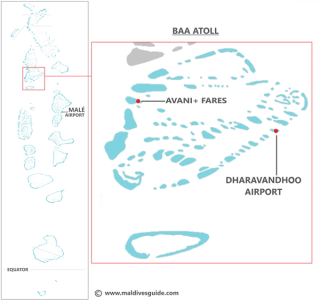 Avani+ Fares domestic transfer map