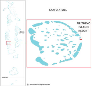 Map of Filitheyo and Faafu Atoll