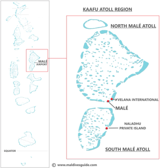 Naladhu Private Island speedboat transfer map