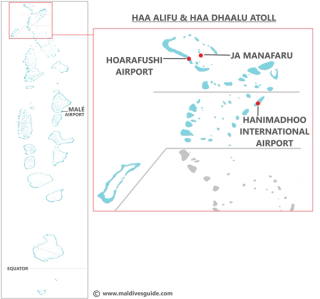 JA Manafaru Maldives domestic transfer map