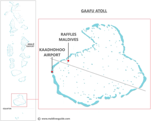 Raffles Maldives Meradhoo Resort domestic transfer map