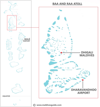 Dhigali Maldives domestic transfer map