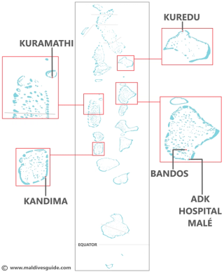 Map of Hyperbaric Chambers in the Maldives