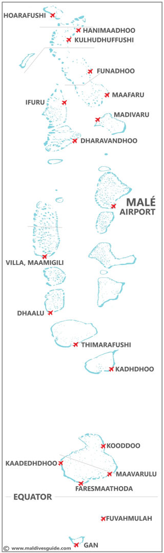 Maldives Atoll Airport Map