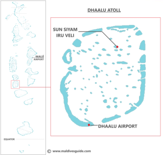 Dhaalu Atoll map featuring Sun Siyam Iru Veli