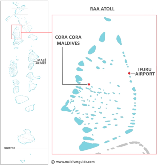 Cora Cora Maldives domestic transfer map