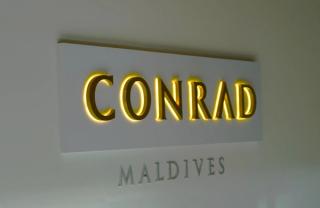 Conrad Maldives Lounge at Noovilu Seaplane Terminal