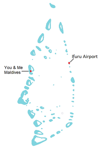 You & Me Maldives domestic transfer map