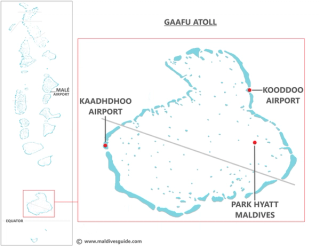 Park Hyatt Maldives Hadahaa domestic transfer map