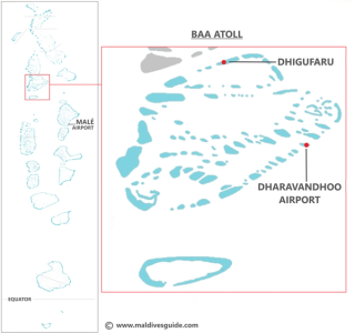 Dhigufaru Island Resort domestic transfer map