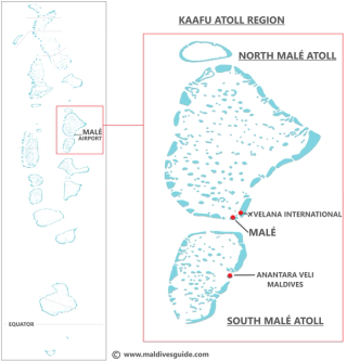 Anantara Dhigu Maldives speedboat transfer map